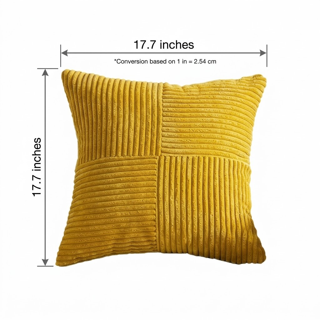 Modern Minimalist Corduroy Patchwork Throw Pillow Cover & Cushion