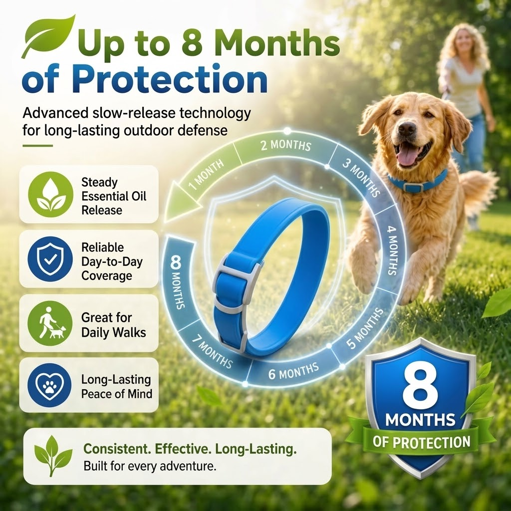 2-in-1 Natural Essential Oil Pet Pest Repellent & Calming Pheromone Collar