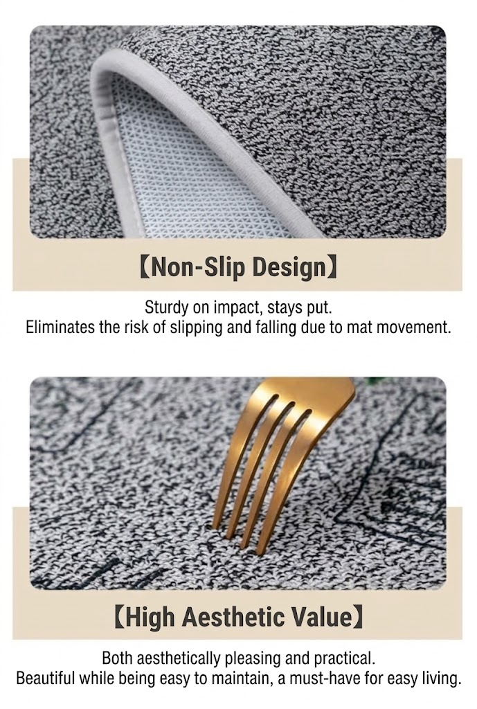 Non-Slip Printed Entry Door Mat & Indoor Floor Rug