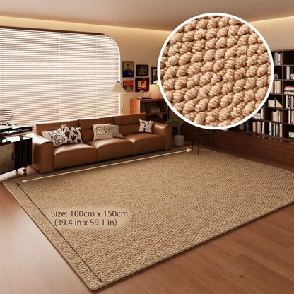 Modern Minimalist Faux Sisal Area Rug