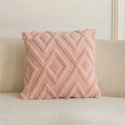 Modern Geometric Fleece Decorative Throw Pillow Cover