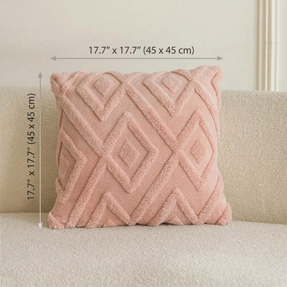Modern Geometric Fleece Decorative Throw Pillow Cover