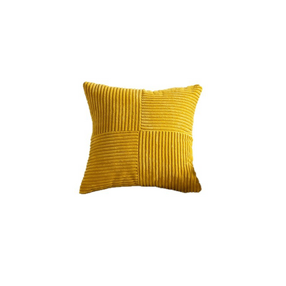 Modern Minimalist Corduroy Patchwork Throw Pillow Cover & Cushion