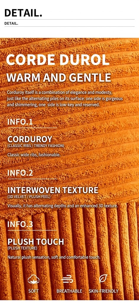 Modern Minimalist Corduroy Patchwork Throw Pillow Cover & Cushion