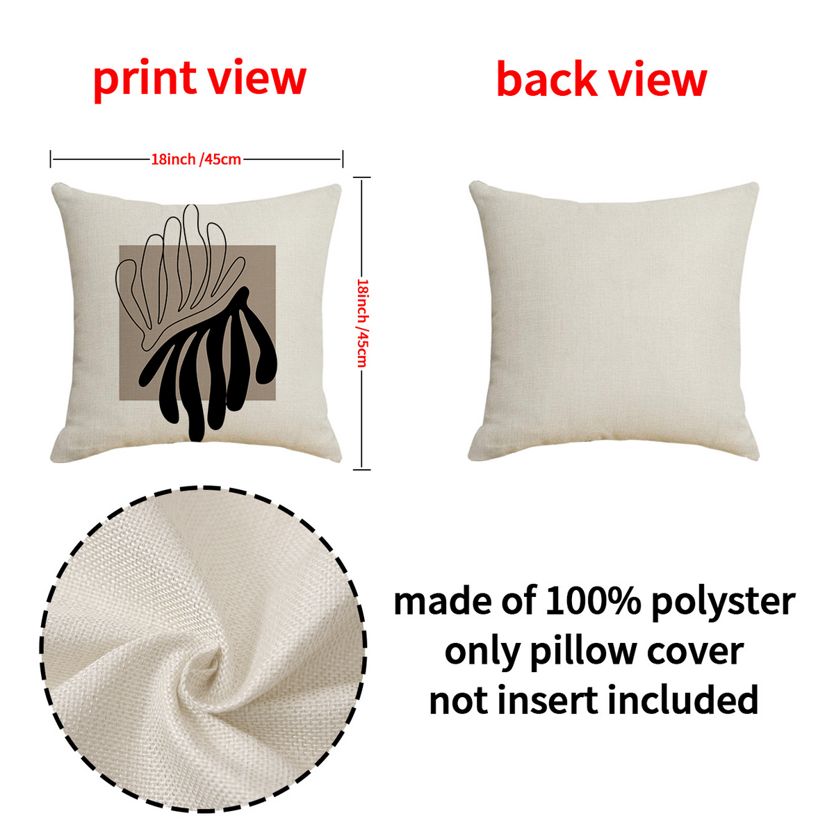 Modern Abstract Geometric Throw Pillow Covers