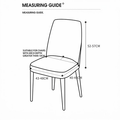 Jacquard Floral Curved Dining Chair Cover