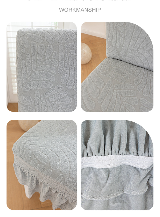 Stretch Chair Cover with Elegant Ruffled Hem