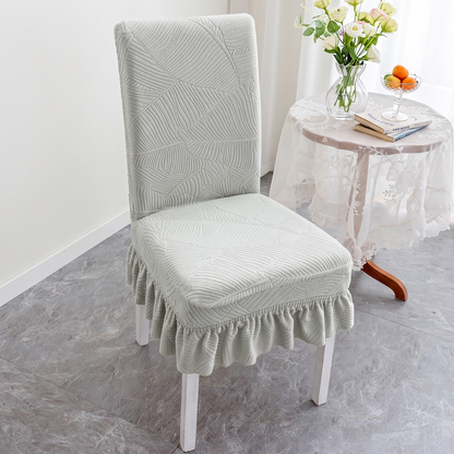 Stretch Chair Cover with Elegant Ruffled Hem