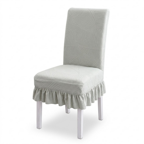 Stretch Chair Cover with Elegant Ruffled Hem